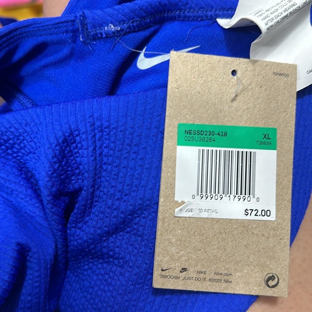 Nike Women's Cross-Back One-Piece Swimsuit Cobalt Size XL NESSD230-418 - Picture 4 of 4